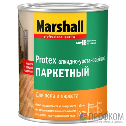 Лак Marshall PROTEX Паркетный глянцевый (0,75л)