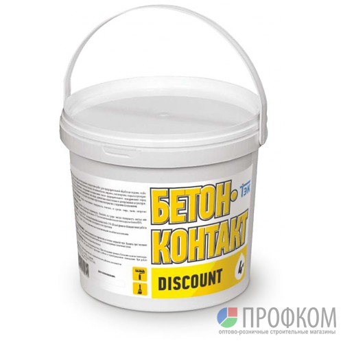 Грунтовка бетон-контакт ТЭК "Discount", 7 кг