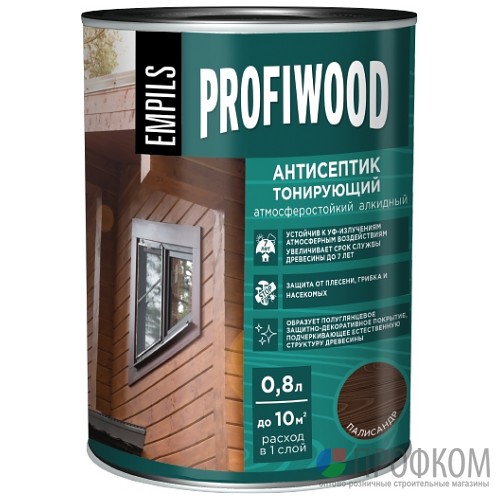 Антисептик лаковый тонирующий PROFIWOOD палисандр 2.4 л